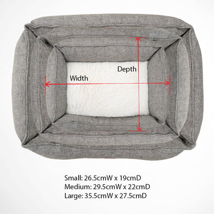 Louie Living Rectangle Lounger (Grey) - Small