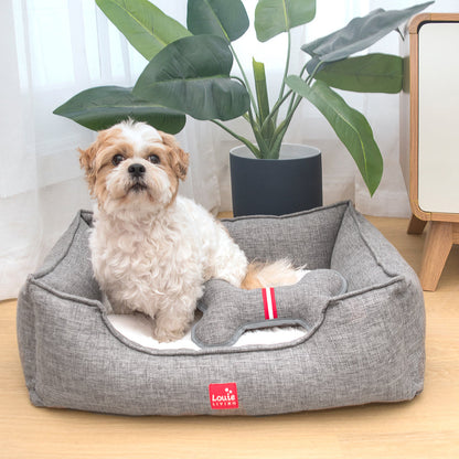 Louie Living Rectangle Lounger (Grey) - Small