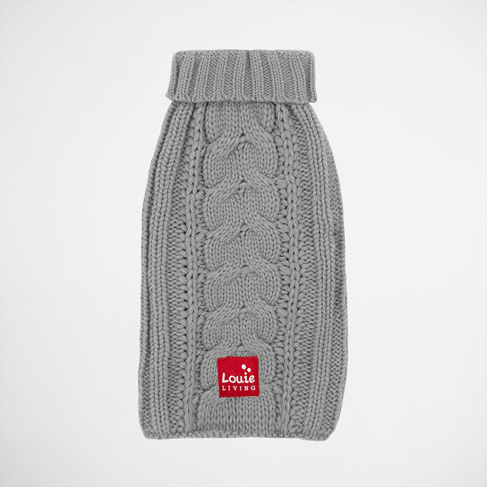 Louie Living Cable Knit Sweater (Grey) - Small