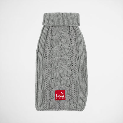 Louie Living Cable Knit Sweater (Grey) - Small