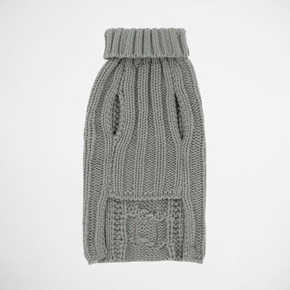Louie Living Cable Knit Sweater (Grey) - Small