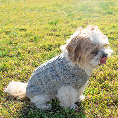 Louie Living Cable Knit Sweater (Grey) - Small
