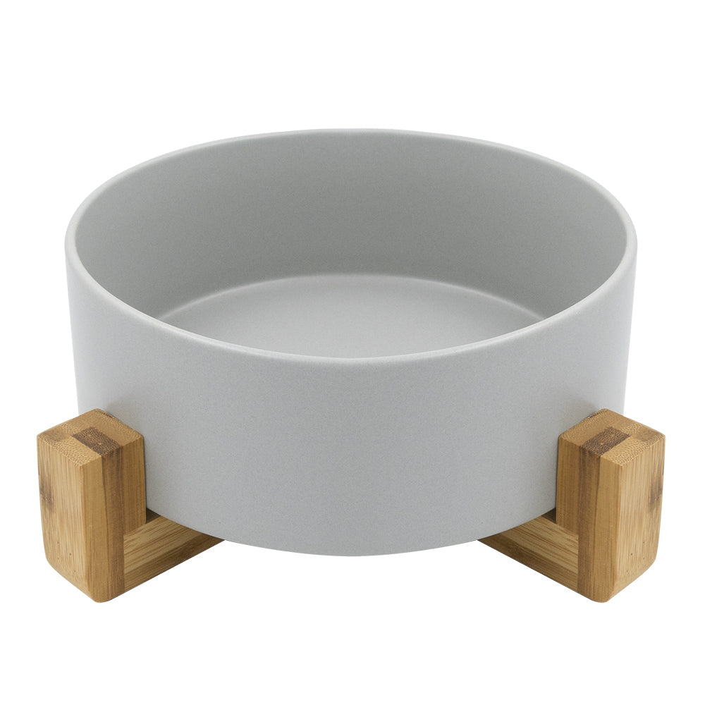 Louie Living Bowl With Stand (Grey) - Large [20cm(D) x 8cm (H)]