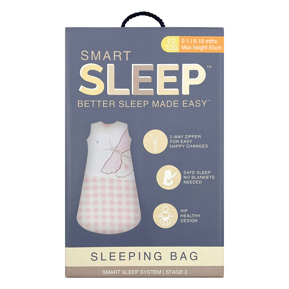 Smart Sleep Sleeping Bag 0.2tog 6-18mths - Butterfly