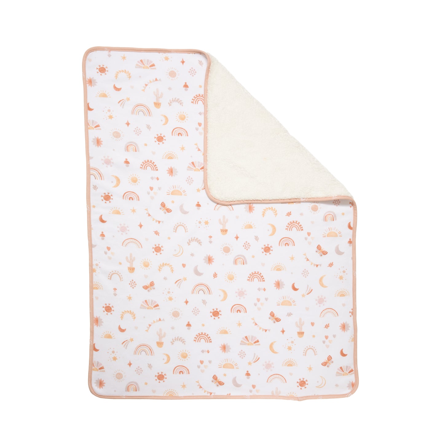 Organic Jersey Sherpa Blanket - Bohemian Bliss