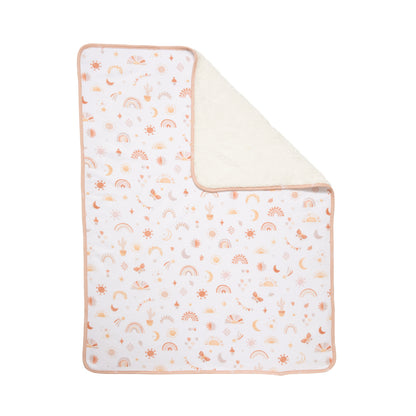 Organic Jersey Sherpa Blanket - Bohemian Bliss