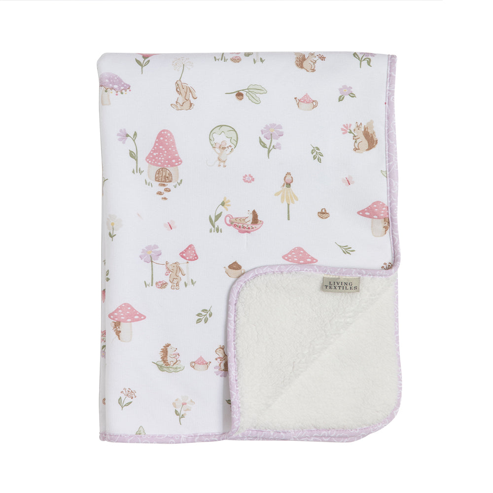 Jersey Sherpa Pram Blanket - Whimsical Wonderland