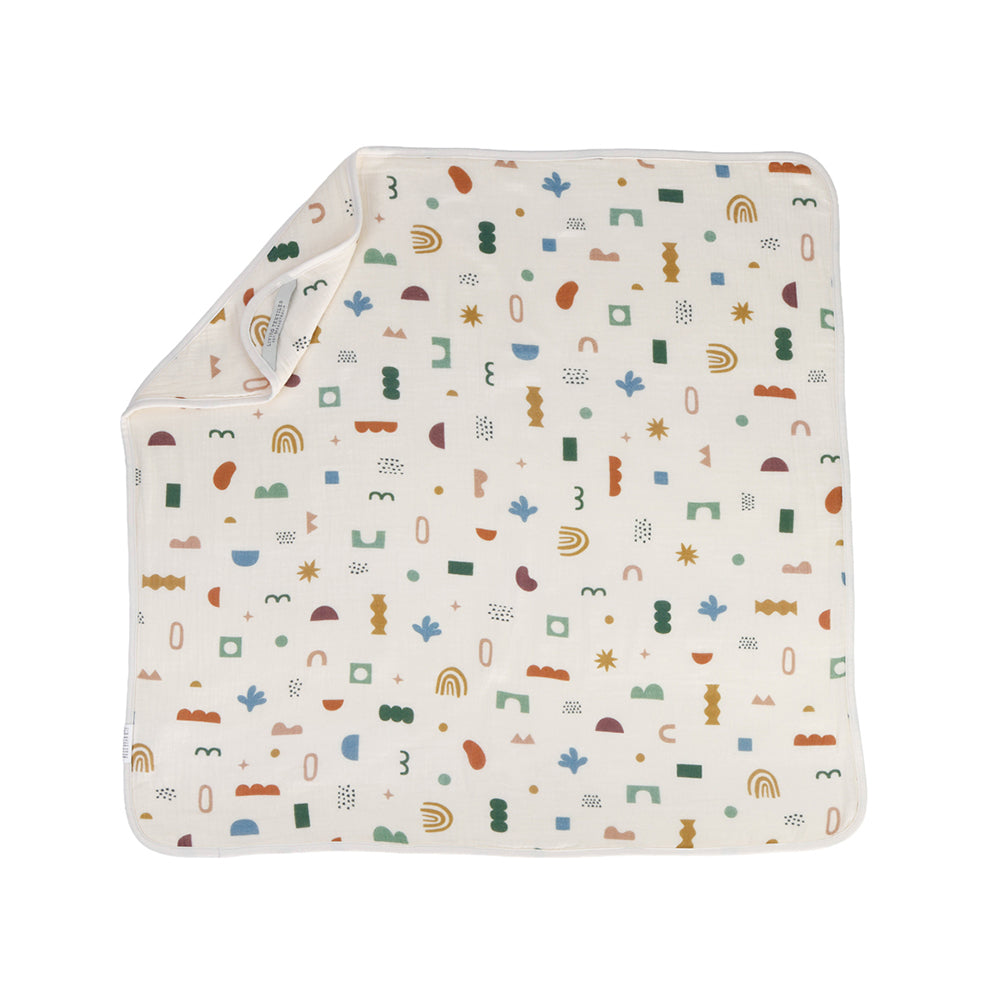 5 Layer Muslin Pram Blanket - Geo Mod