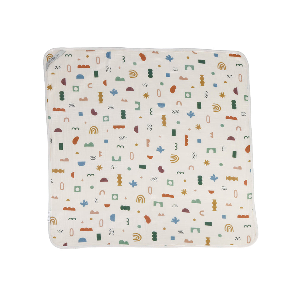 5 Layer Muslin Pram Blanket - Geo Mod