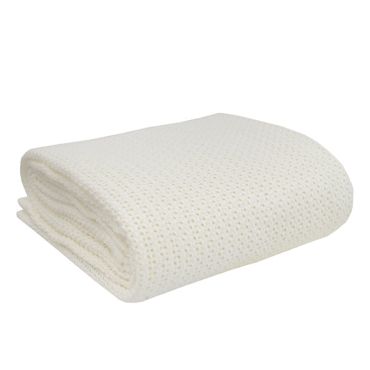 Organic Cot Cellular Blanket - Natural White