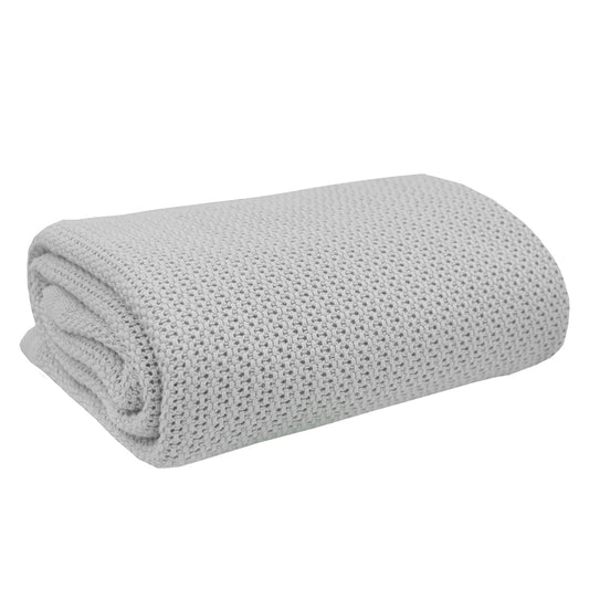Organic Cot Cellular Blanket - Grey