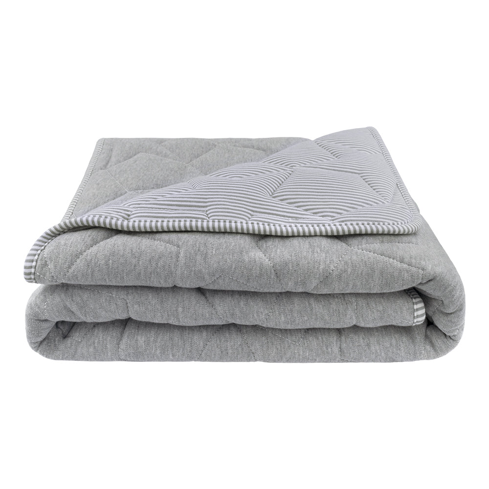 Star Quilted Cot Comforter - Grey Melange