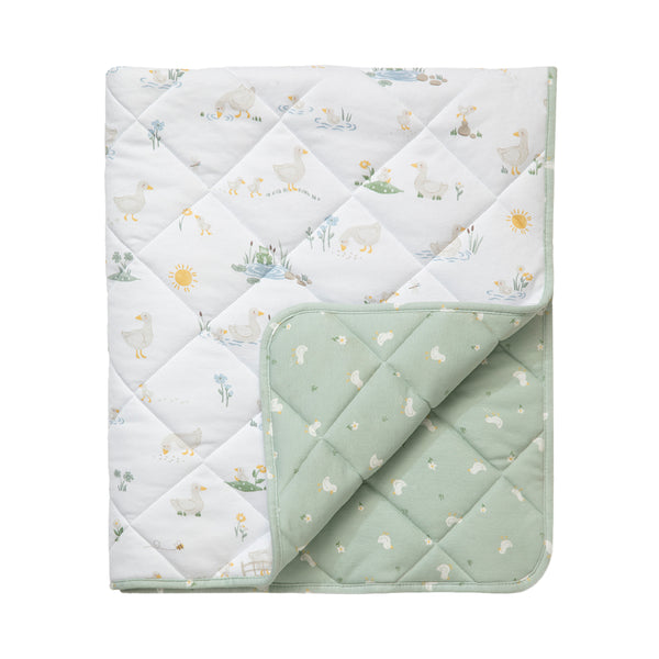 Reversible Quilted Cot Comforter - Goosey Goosey
