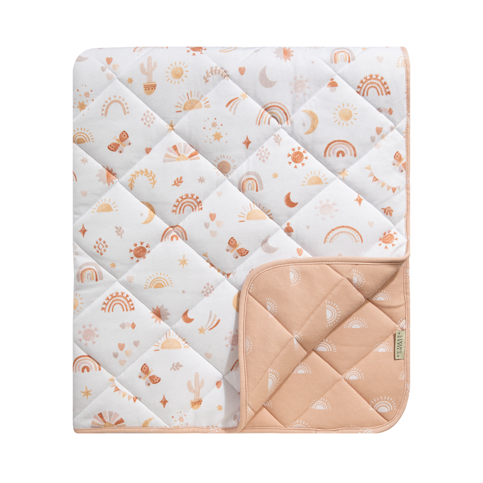 Organic Jersey Quilted Cot Comforter - Bohemian Bliss