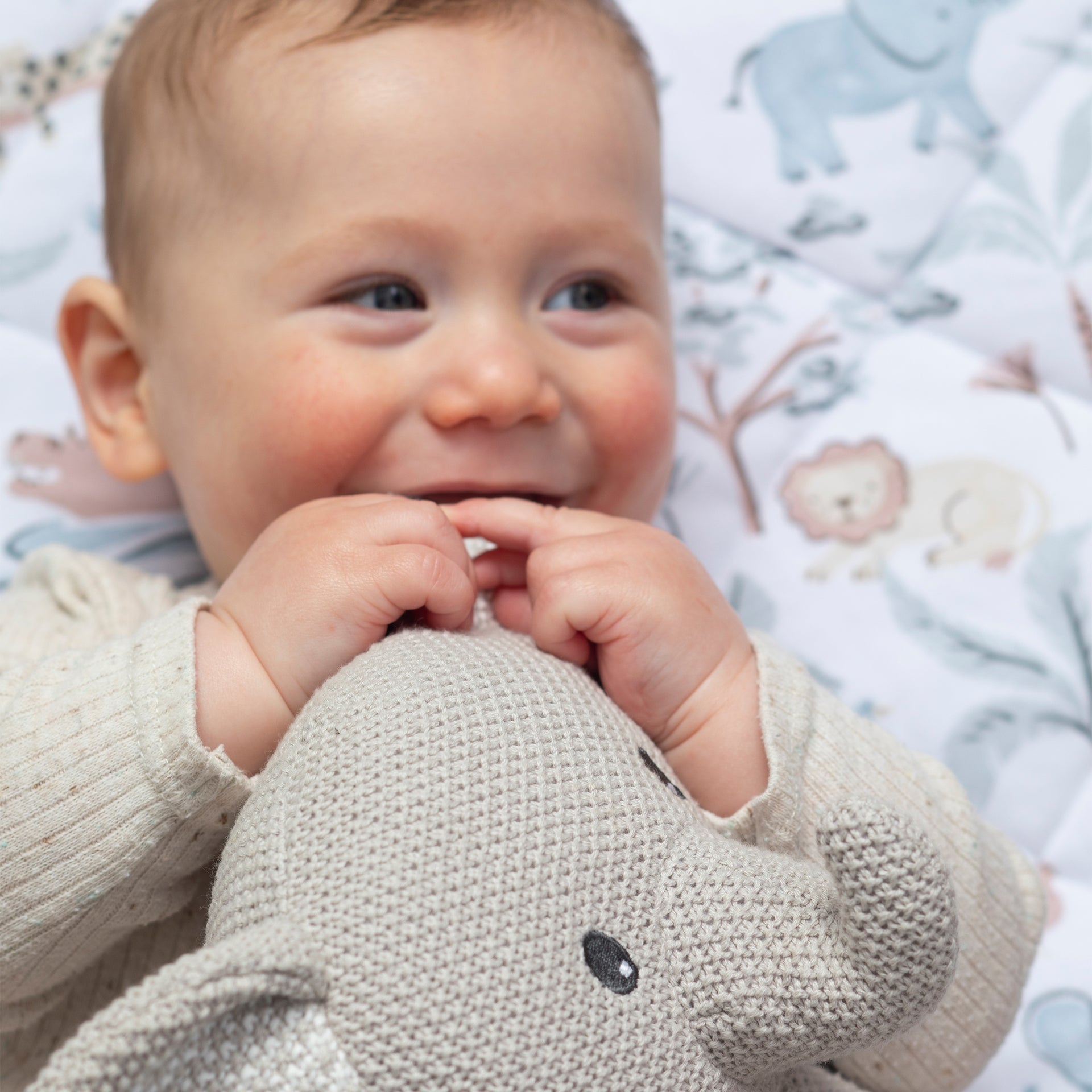 Mason the Elephant Knitted Toy