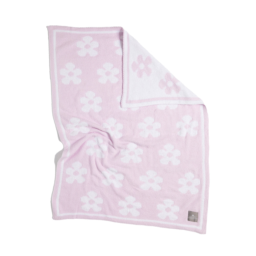 Chenille Blanket - Purple Flowers