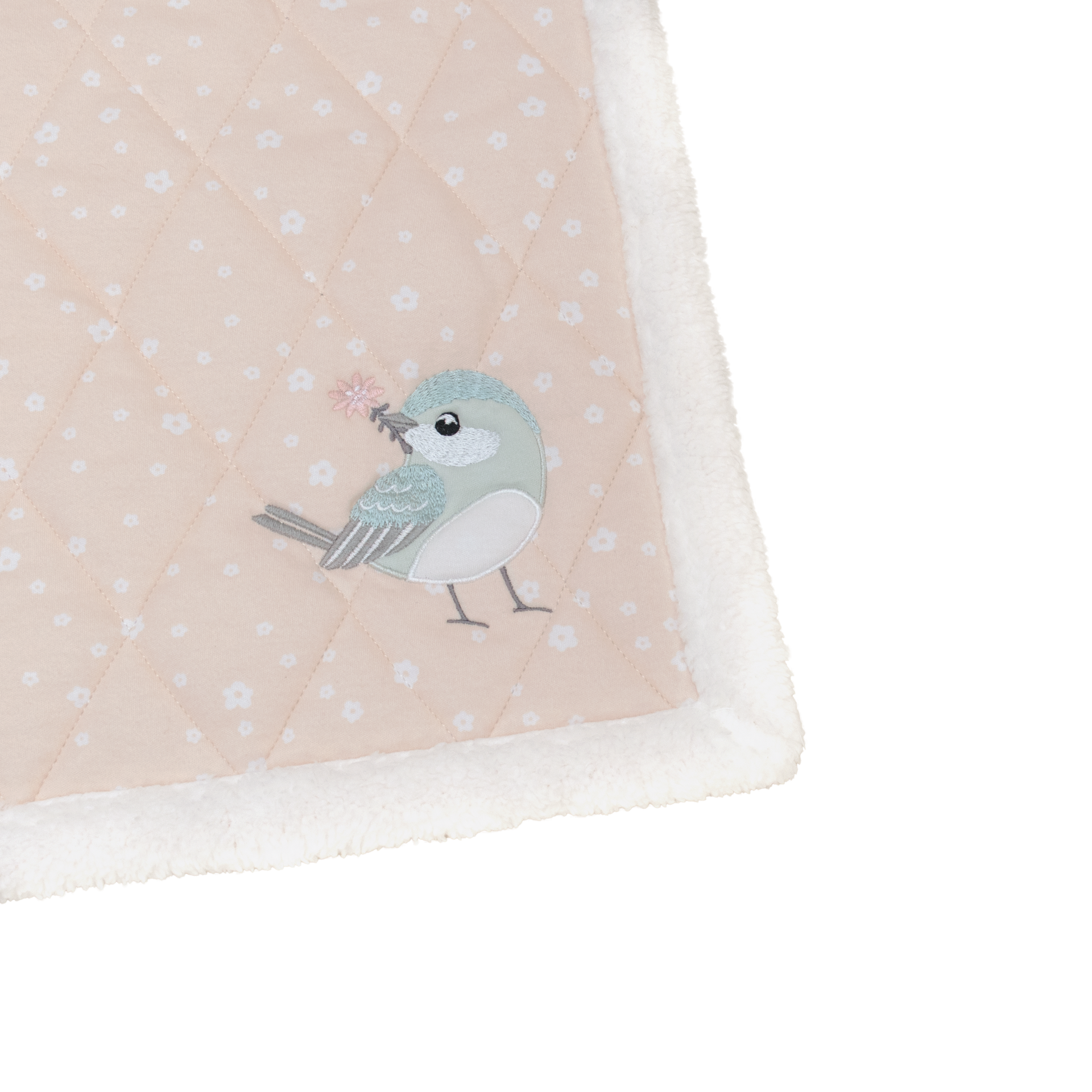 Jersey Quilted Sherpa Blanket - Ava Birds